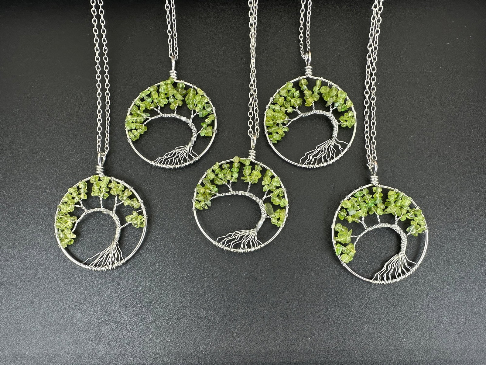 Peridot Tree Of Life Necklace Lot