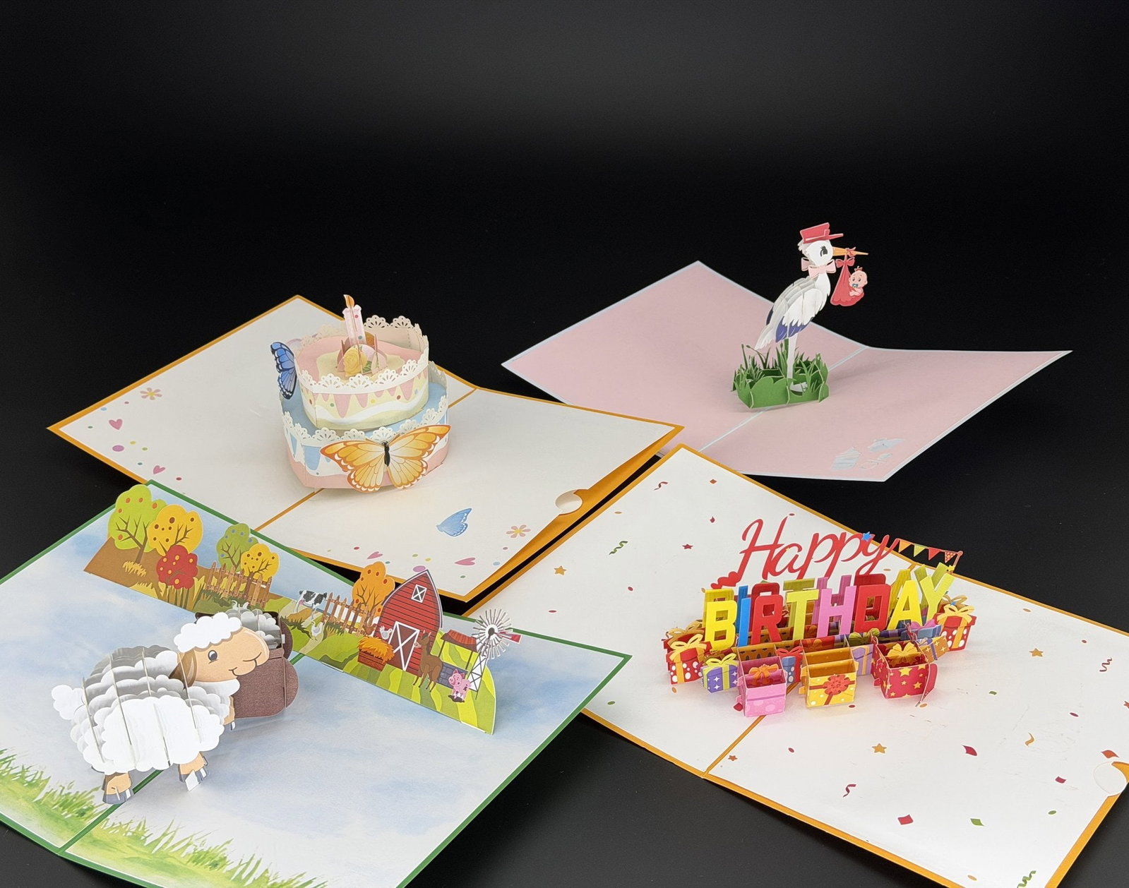 Brand New 3D Pop-up Greeting Cards Mix Lot-4 PCS: Please refer to the title and photos for the item description and condition. If you have any questions, please do not hesitate to contact us before placing your bid.We offer combined in-house shipping