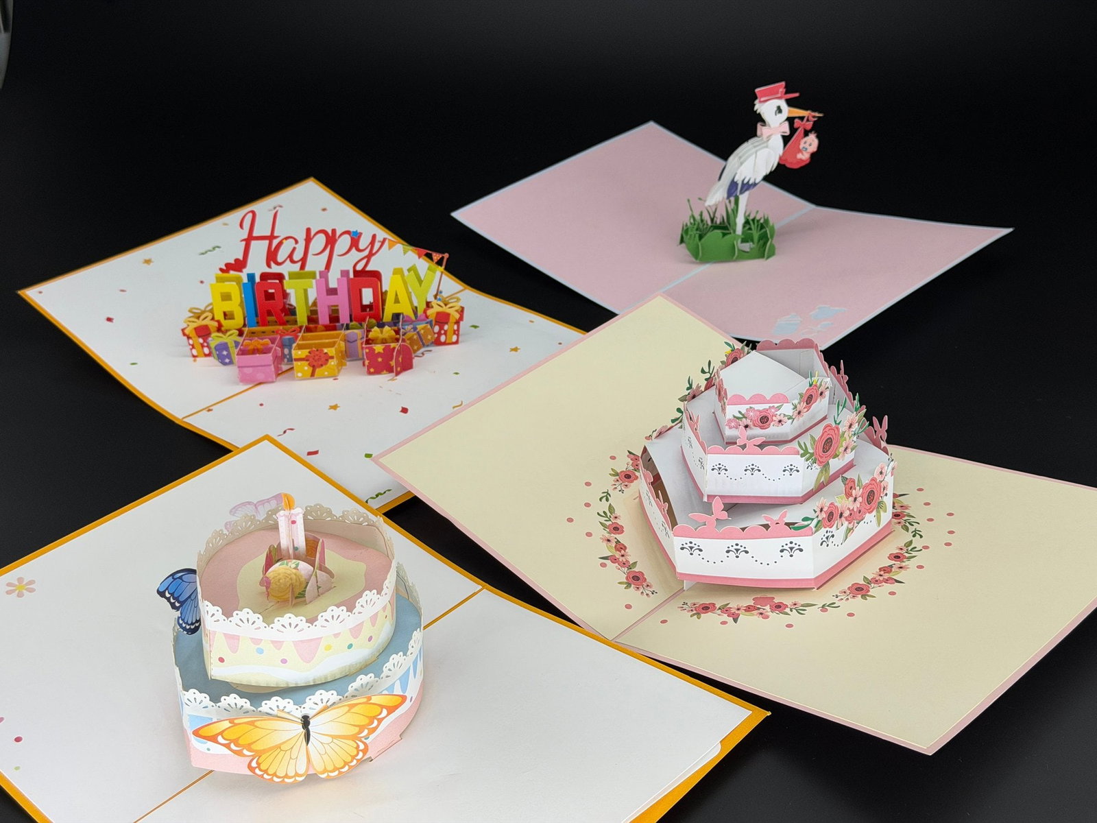 Brand New 3D Pop-up Greeting Cards Mix Lot-4 PCS: Please refer to the title and photos for the item description and condition. If you have any questions, please do not hesitate to contact us before placing your bid.We offer combined in-house shipping