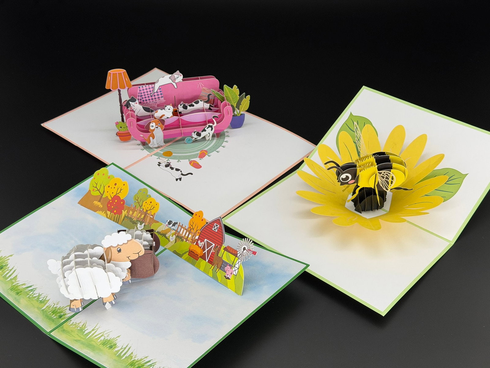 Brand New 3D Pop-up Greeting Cards Mix Lot-3 PCS: Please refer to the title and photos for the item description and condition. If you have any questions, please do not hesitate to contact us before placing your bid.We offer combined in-house shipping