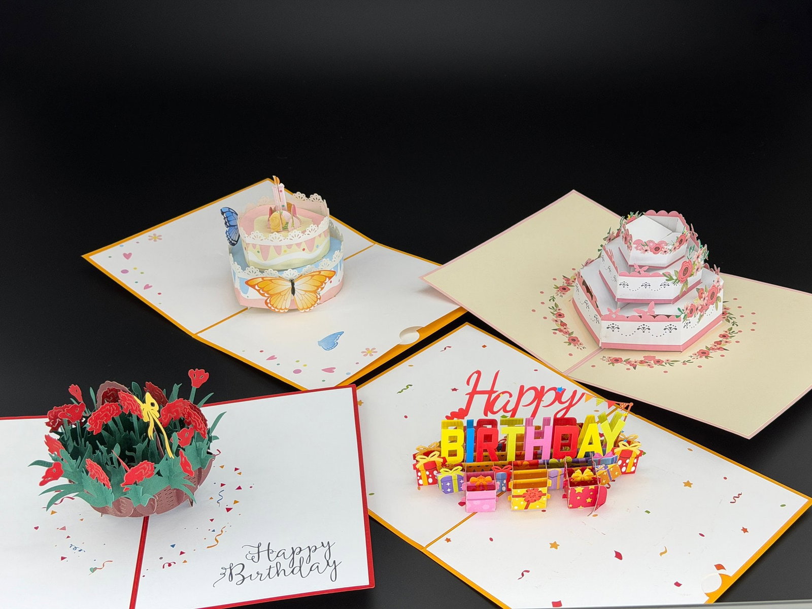 Brand New 3D Pop-up Greeting Cards Mix Lot-4 PCS: Please refer to the title and photos for the item description and condition. If you have any questions, please do not hesitate to contact us before placing your bid.We offer combined in-house shipping