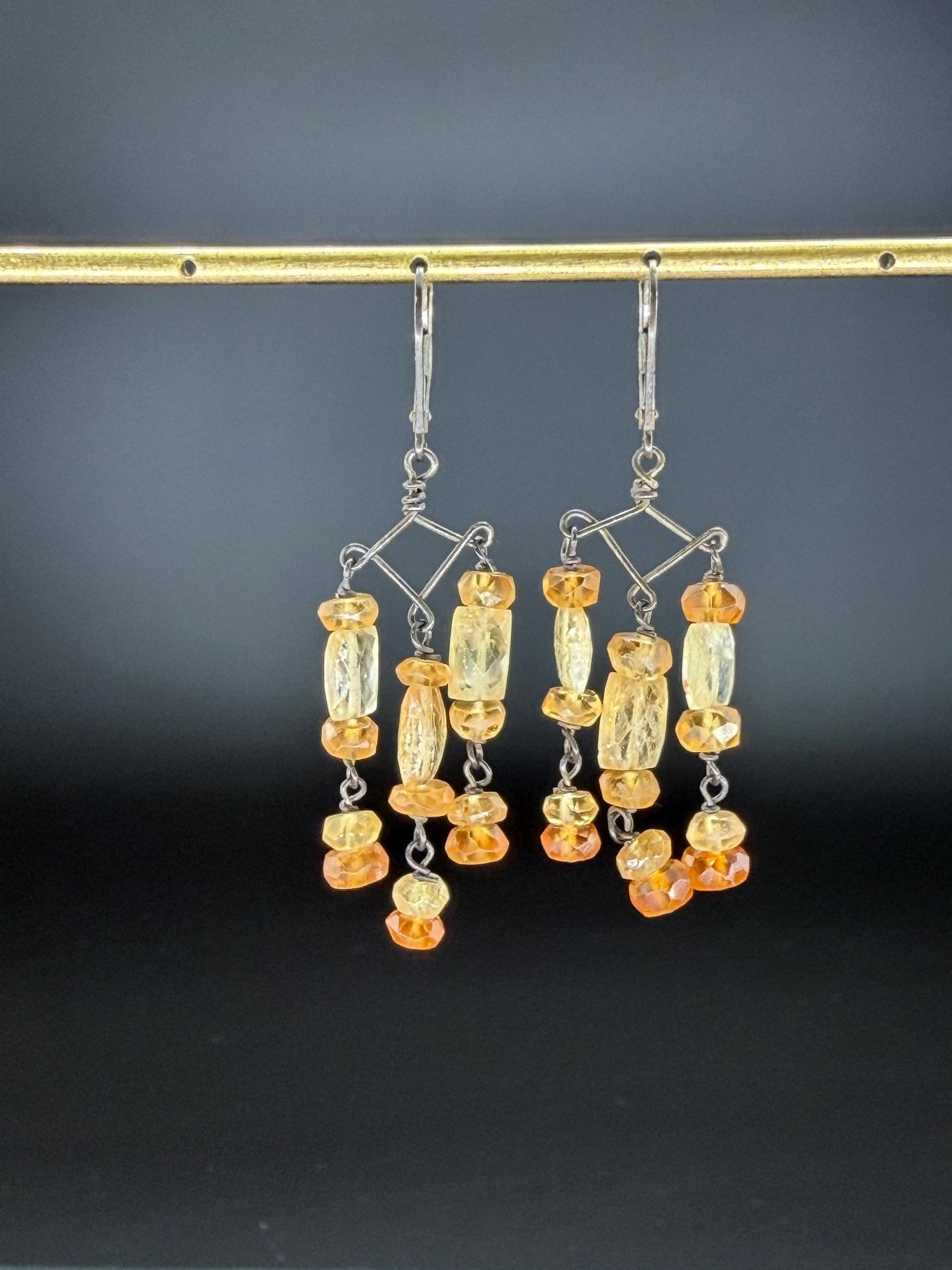 Pre-owned 925 Sterling Silver Citrine Earrings: 1. Pre-owned- 925 Sterling Silver Citrine Earrings All stamps hallmarks or markings are shown as received and are for reference purposes only. Verification is the sole responsibility of the buyer.2. S