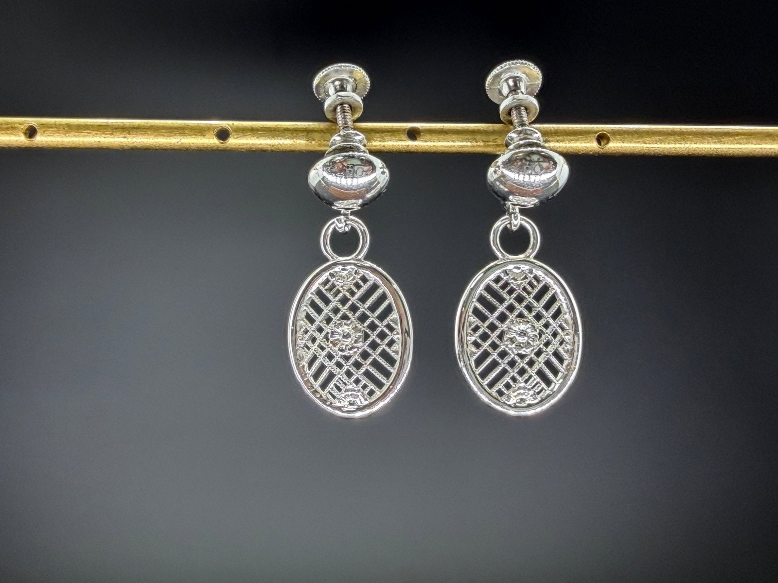 Pre-owned Vintage 925 Sterling Silver Earrings (1 of 5)