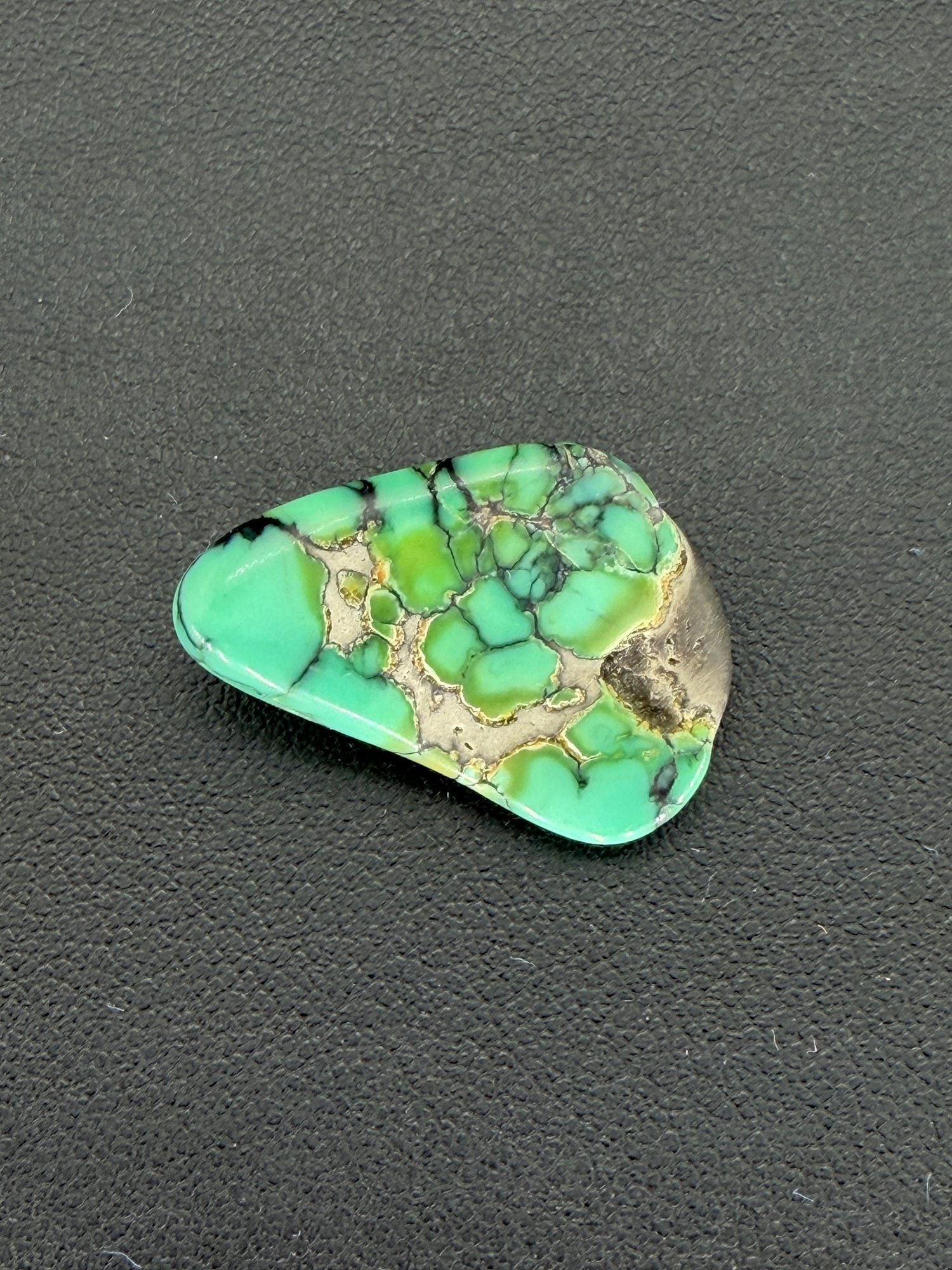 Pre-owned Natural Turquoise Cabochon With Dark Matrix 20.75 Carats (1 of 5)