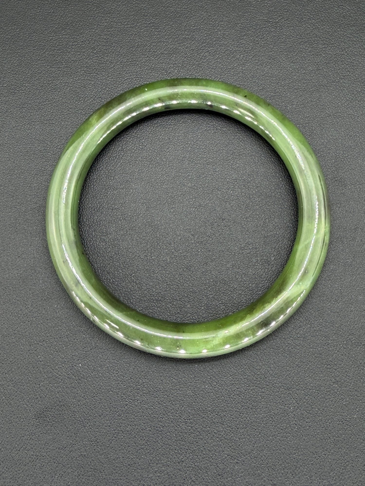 Pre-owned Judith Ripka Green Jade Bangle Bracelet AAA Sterling Collection AAA Original Box (1 of 3)