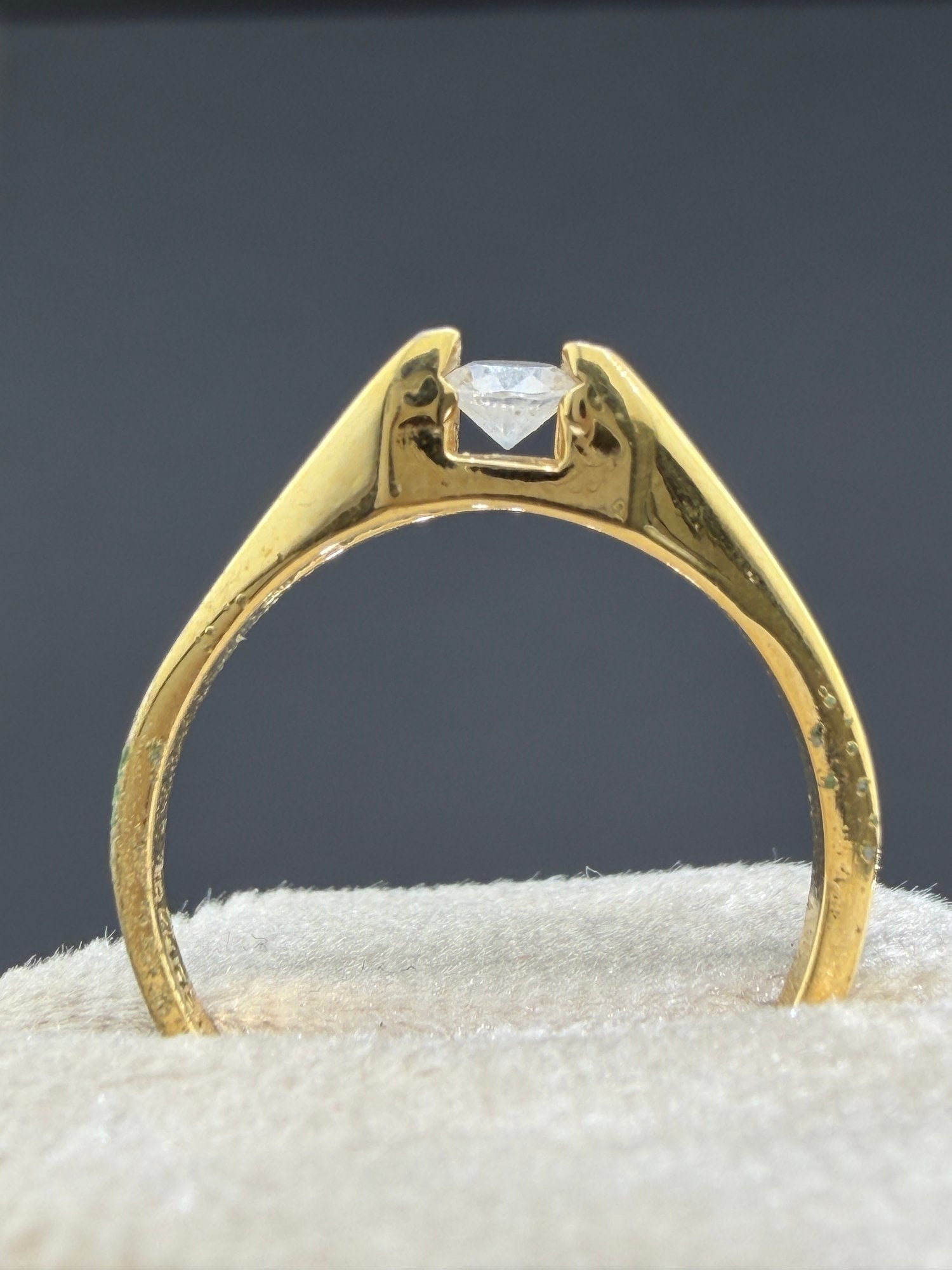 Pre-owned Vintage 18K Gold-Filled Cubic Zirconia Ring (1 of 7)