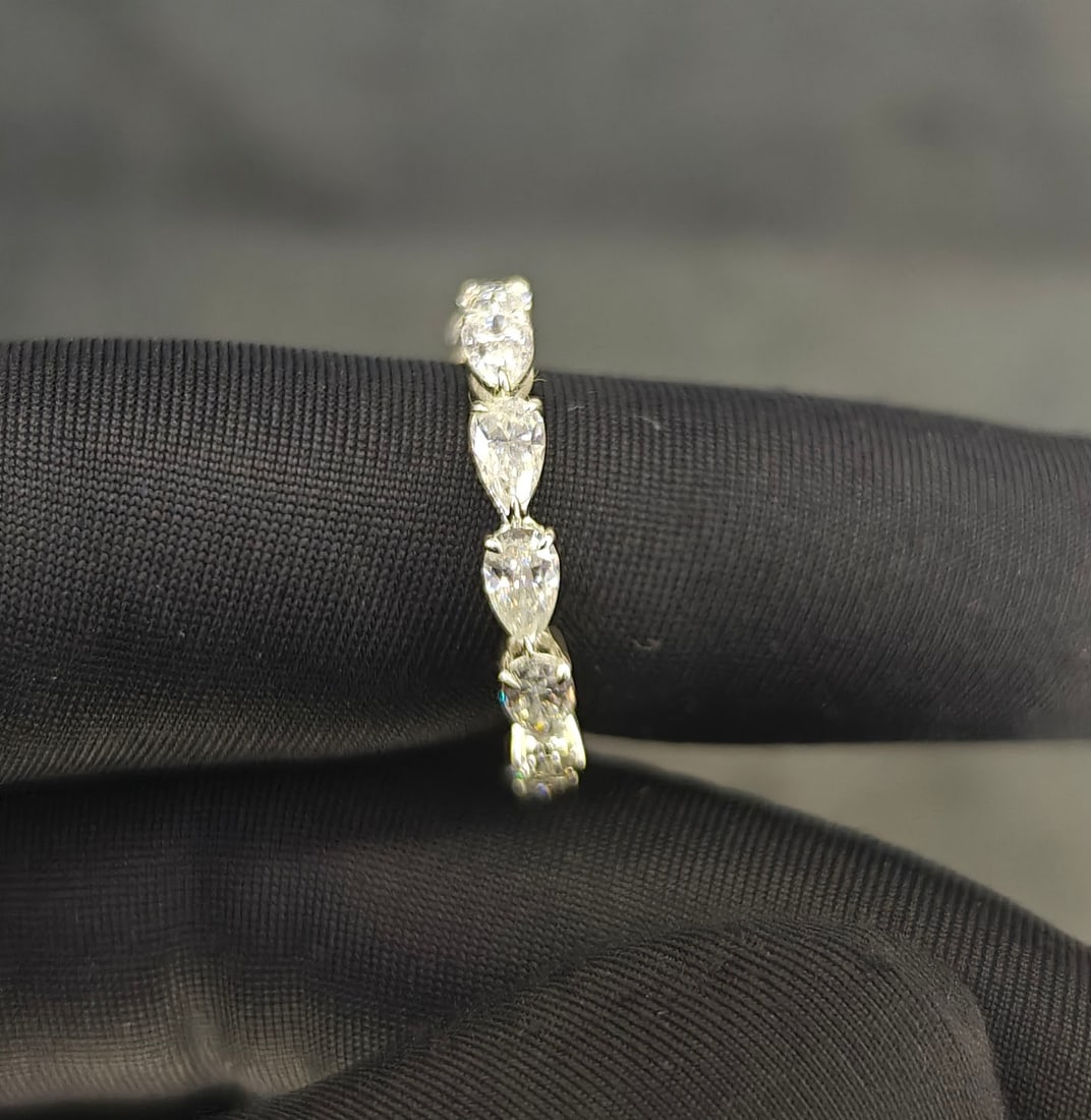4.50 CTW Pear Cut Diamond Full Eternity Band in 14kt White Gold (1 of 3)