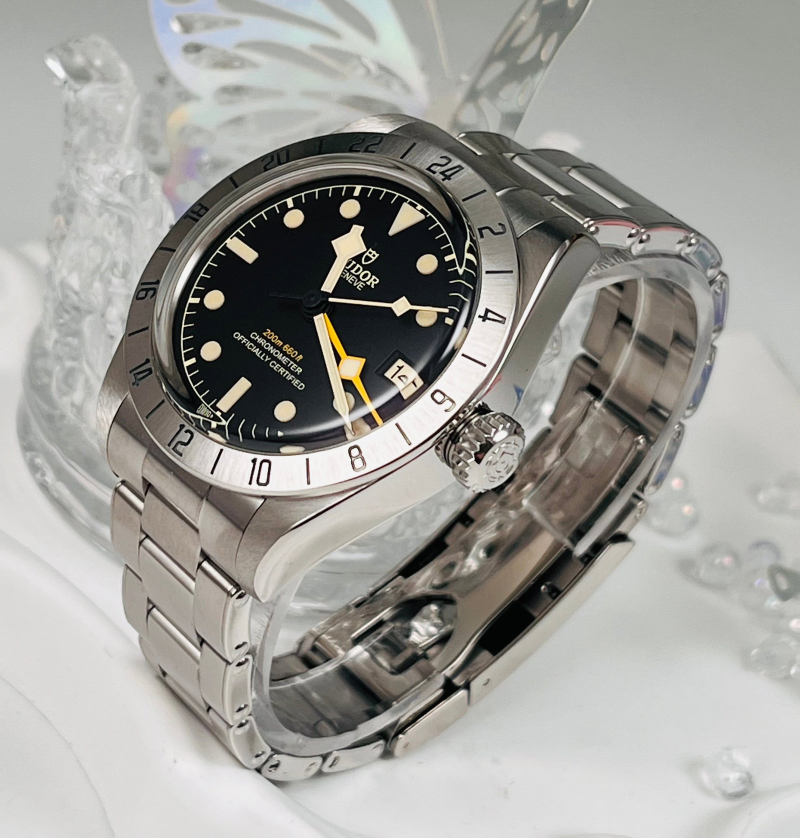 TUDOR BLACK BAY PROFESSIONAL WATCH: Tudor Black Bay Professional 79470-0001, complete set from 2022 in excellent condition, automatic movement, stainless steel case, 39 mm diameter, caliber MT5652, mechanical automatic, 70-hour power