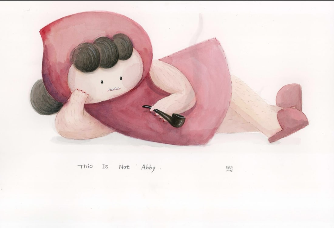 YUAN BEIBEI THIS ISN'T AN ABBY, WATERCOLOR PAPER: 37cmx57cm (14.57in x 22.44in)49cmx68cm (19.29in x 26.77in)