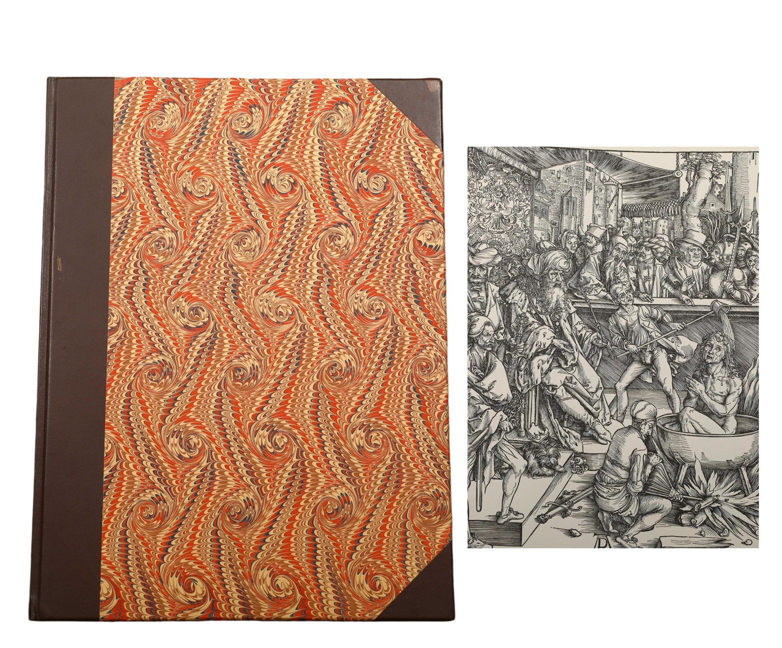 ALBRECHT DURER: THE APOCALYPSE, WOODCUT PRINT APOCALYPSES: H:46cm (18.11in) W:34.8cm (13.70in)