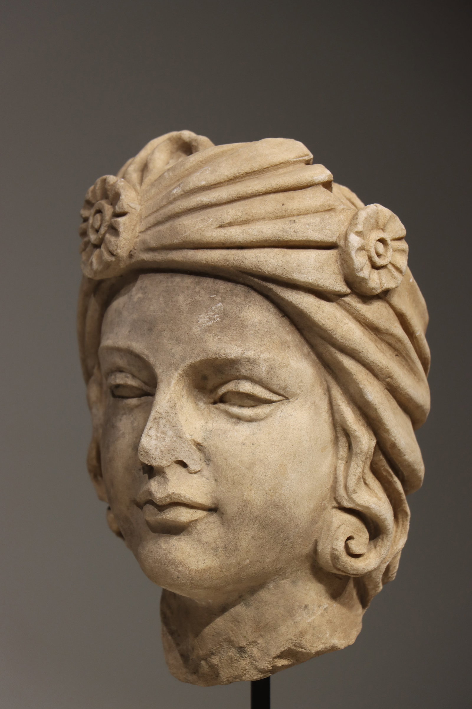 A 6TH-CENTURY GANDHARA STONE STATUE OF A BODHISATTVA: Total height 39 cm (15.35in), net height 22 cm (8.66in)
