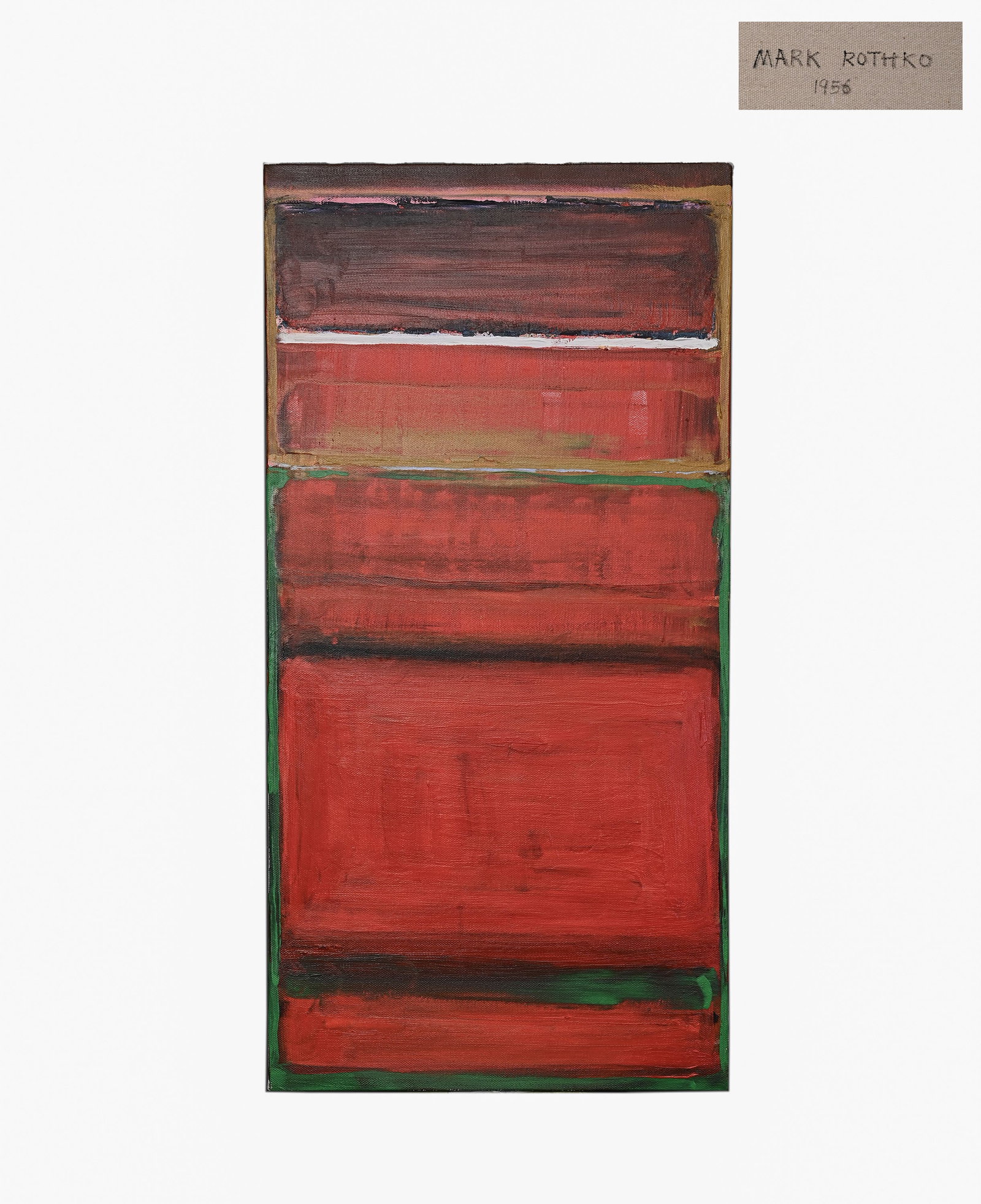 MARK ROTHKO(AMERICA1903-1970),ATTRIBUTE TO,ACRYLIC ON CANVAS: Image size:Height:40cm(15.75in) Width:40cm(15.75in)The work retains original canvas and period frame with natural signs of age. The painting surface is clean and stable, without visible tear, hole, he