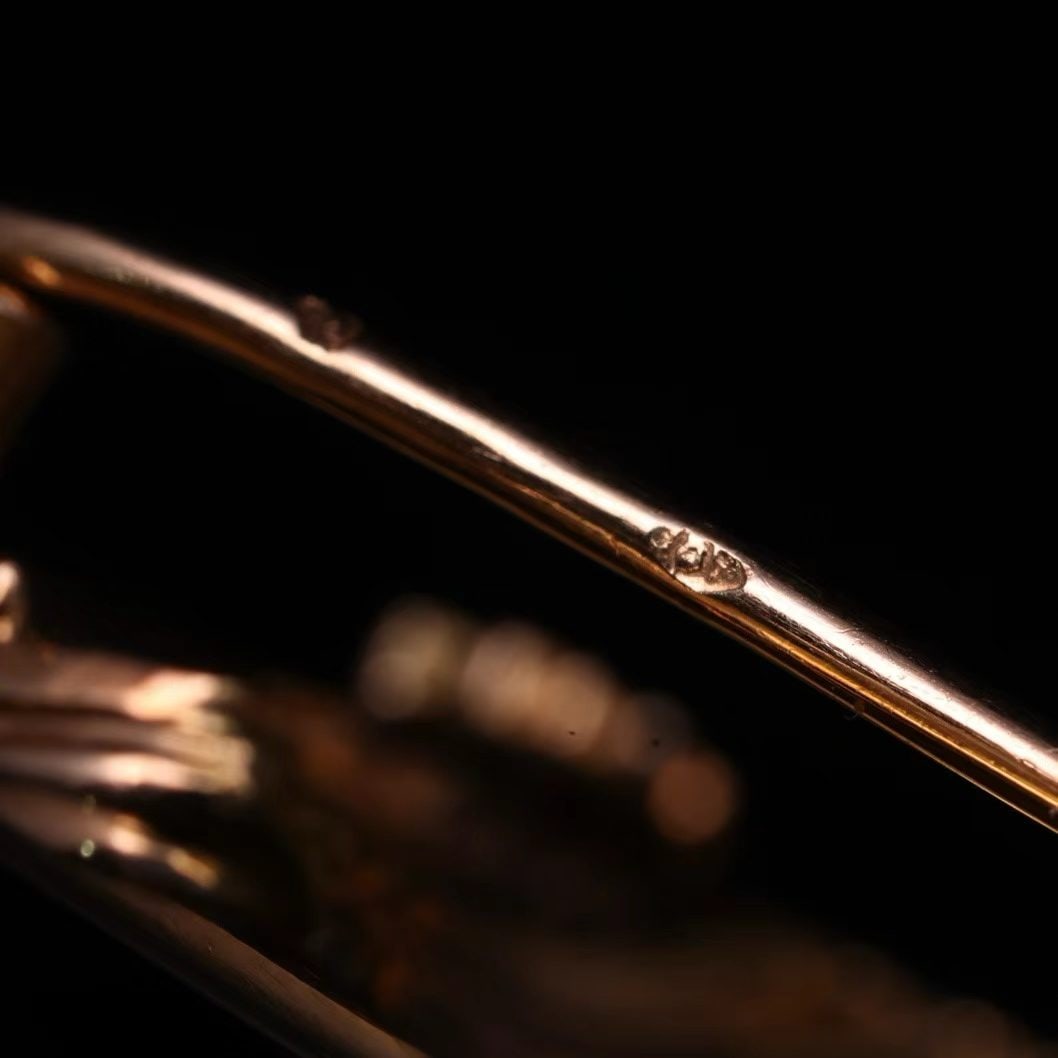 Retro 18K gold feather - 3