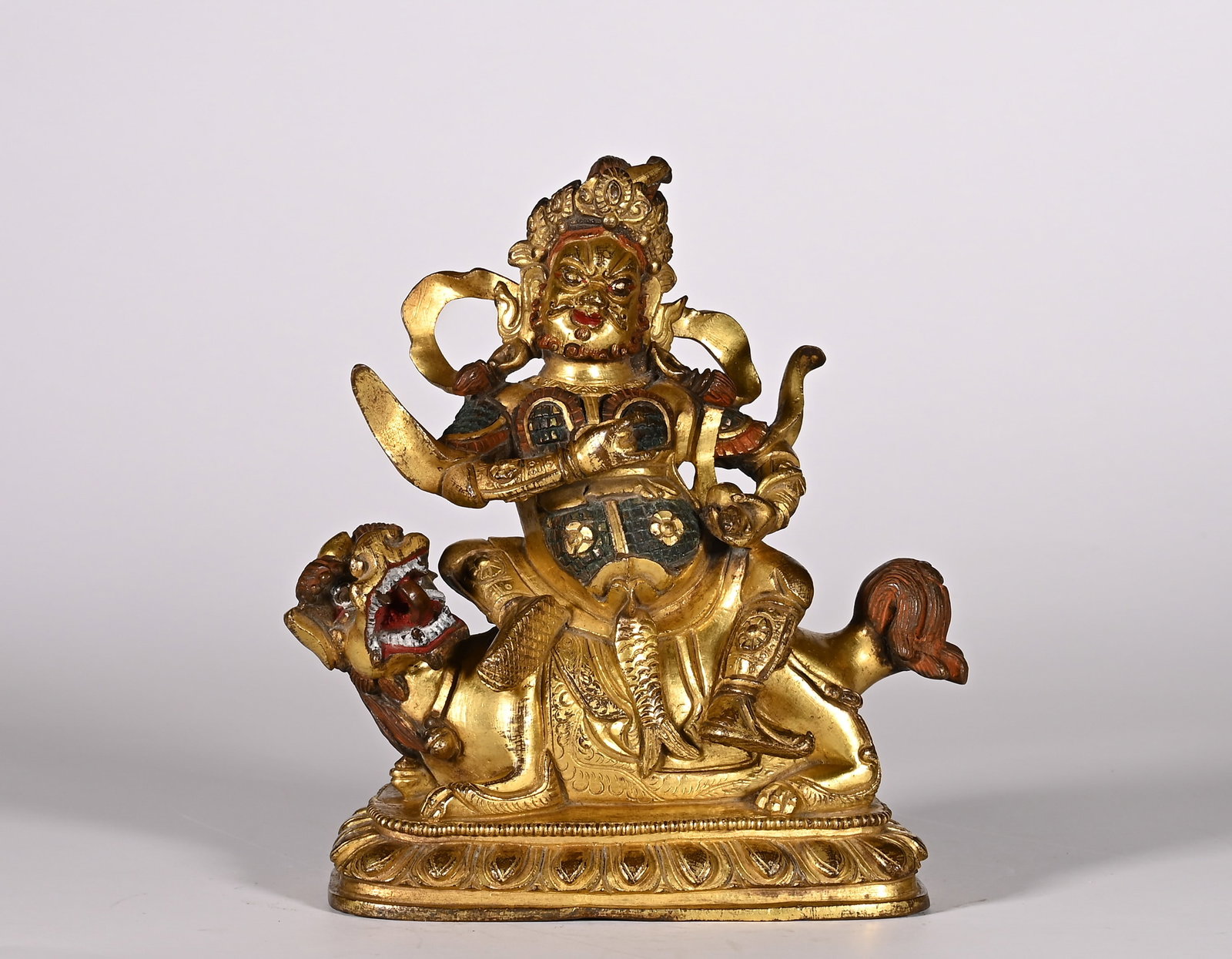 Bronze gilded statue of the God of Wealth from the Qing Dynasty (1 of 7)