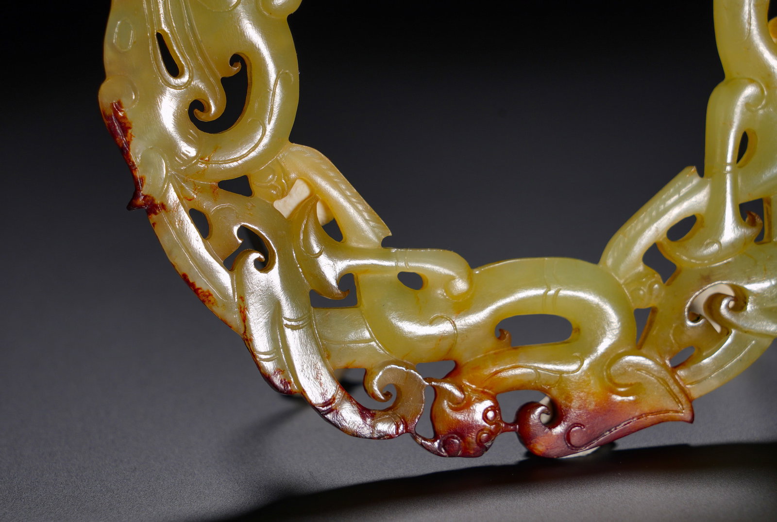 Han Dynasty Hetian jade dragon-patterned ring - 5