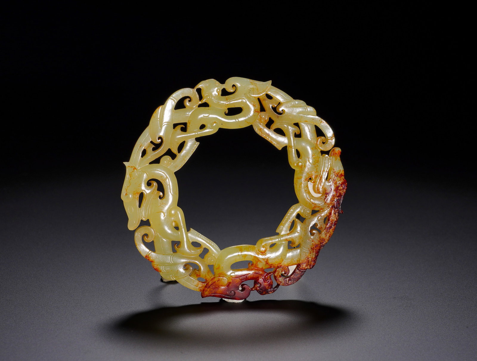Han Dynasty Hetian jade dragon-patterned ring - 6