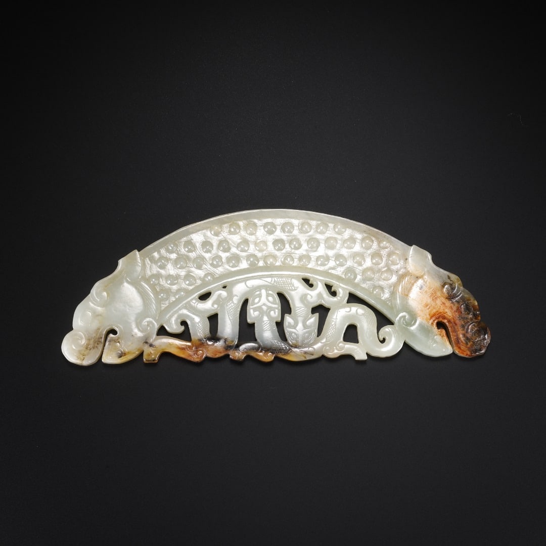 Han Hetian jade Double Dragon Jade Pendant (1 of 9)