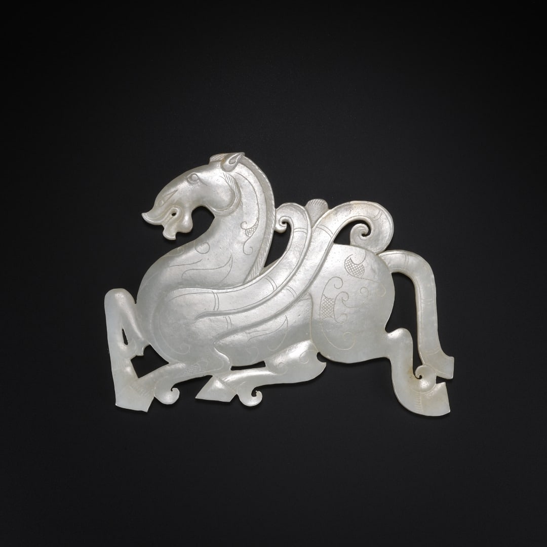 Warhan Hetian Jade galloping Horse Pendant (1 of 9)
