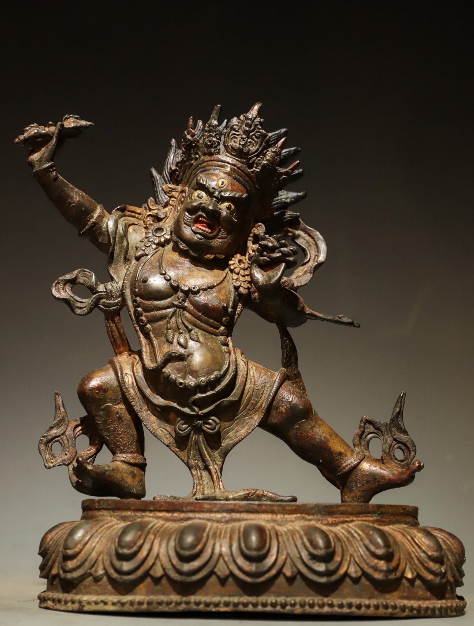 Bronze Vajra Hand Bodhisattva of the Qing Dynasty (1 of 9)