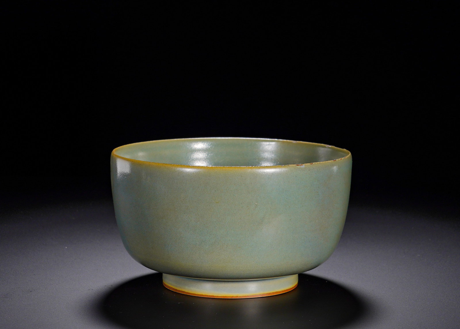 A deep bellied bowl from the Qing Dynasty Ru kiln (1 of 10)