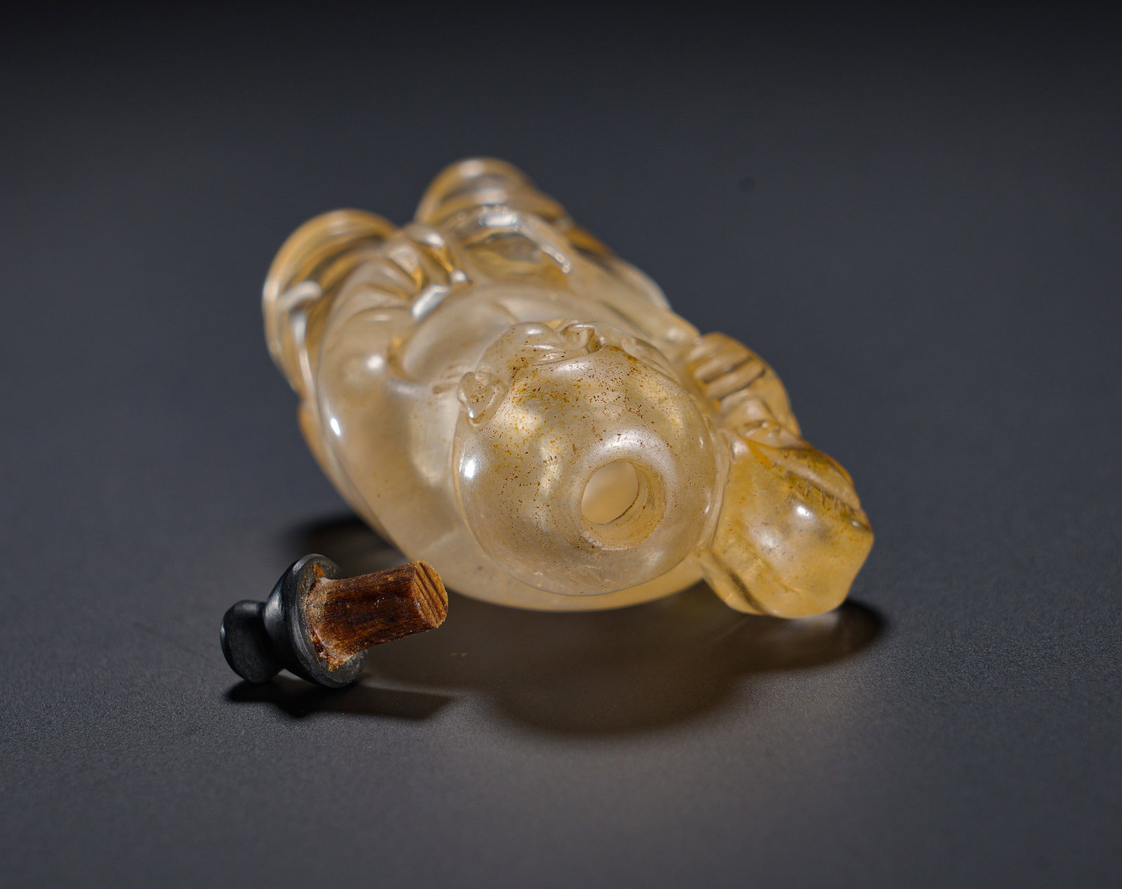 Qing Dynasty crystal snuff pot - 6