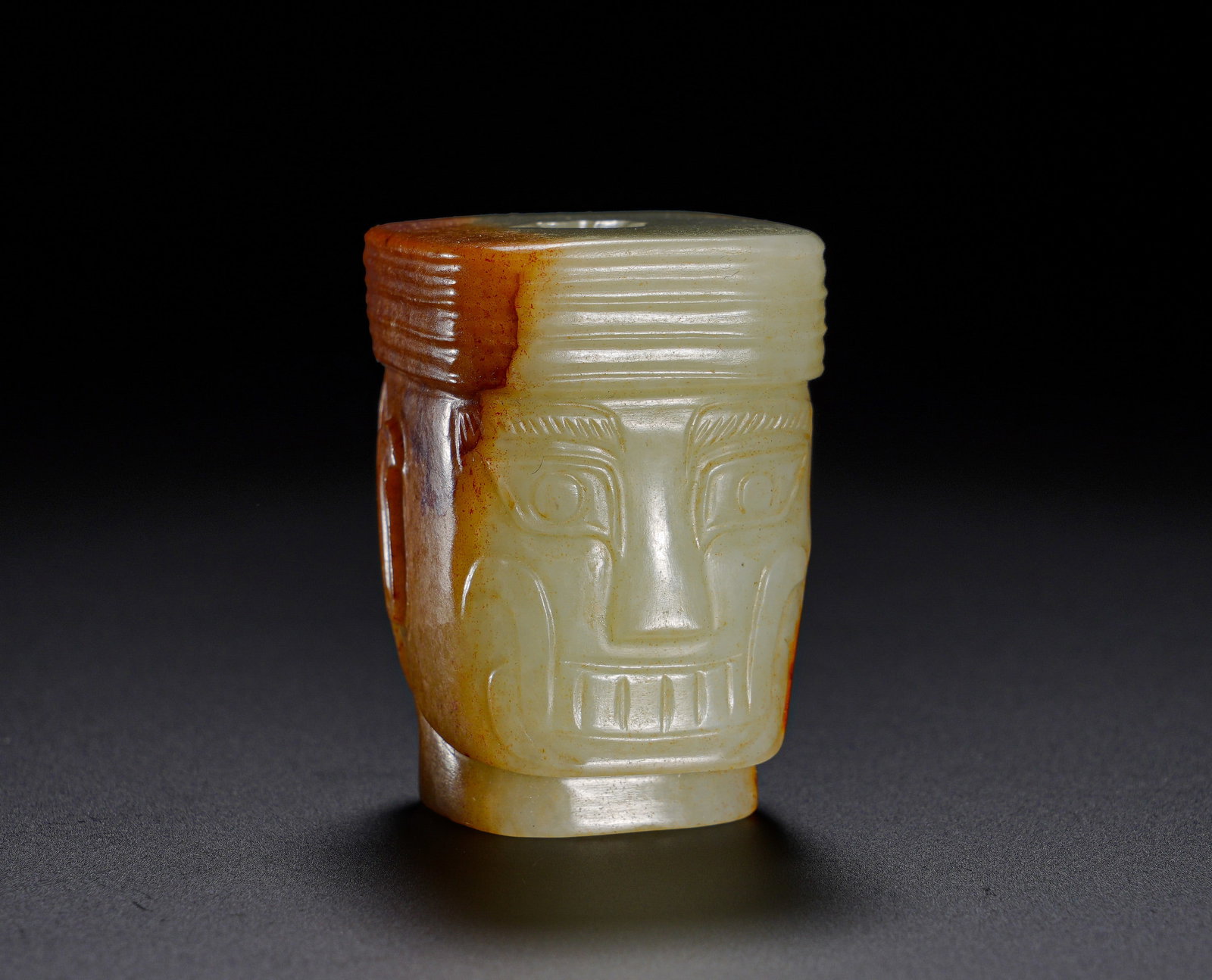 Qin Dynasty Hetian jade Divine Human Head (1 of 10)