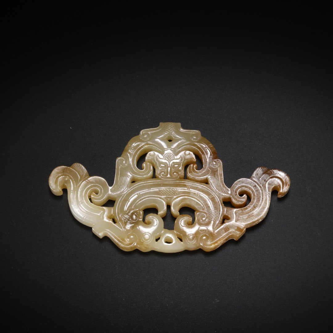 Han Hetian jade carved dragon pendant (1 of 9)