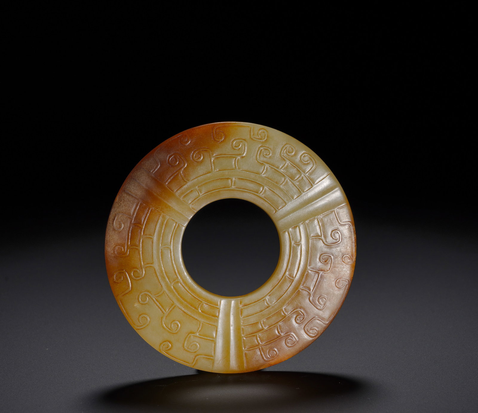 Han Dynasty Hetian jade hook cloud patterned yuan - 6