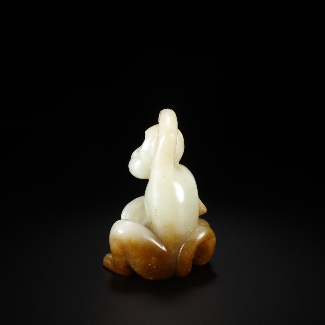 Han Hetian jade Monkey pendant - 5
