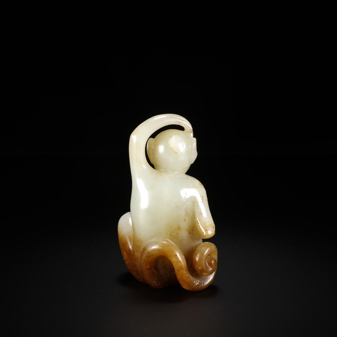 Han Hetian jade Monkey pendant - 6