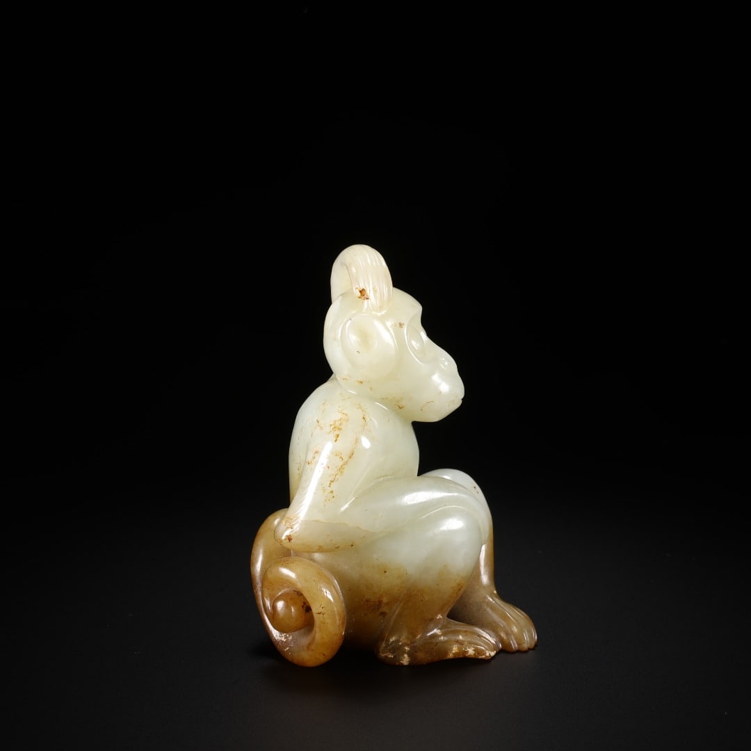 Han Hetian jade Monkey pendant - 7
