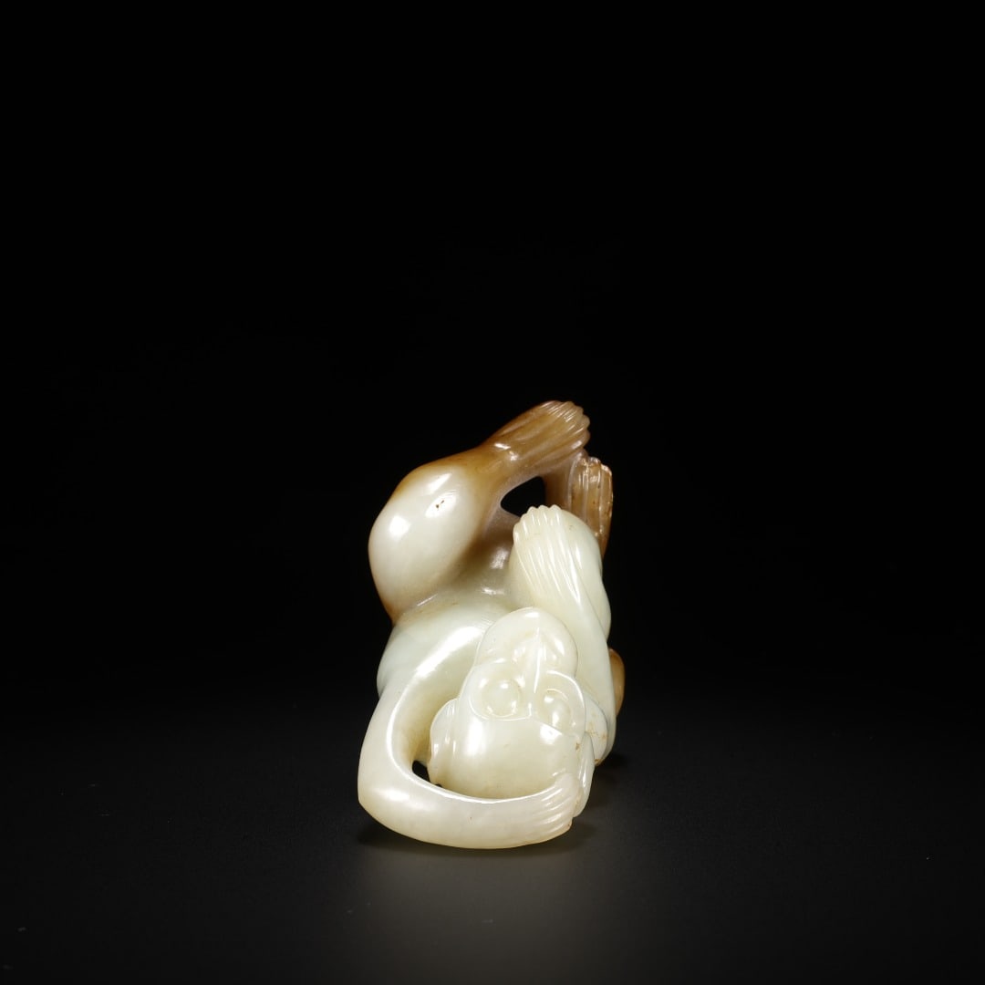 Han Hetian jade Monkey pendant - 8
