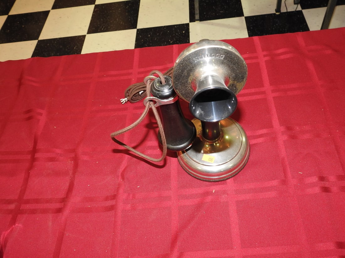 Kellogg Brass Candlestick Telephone (1 of 5)