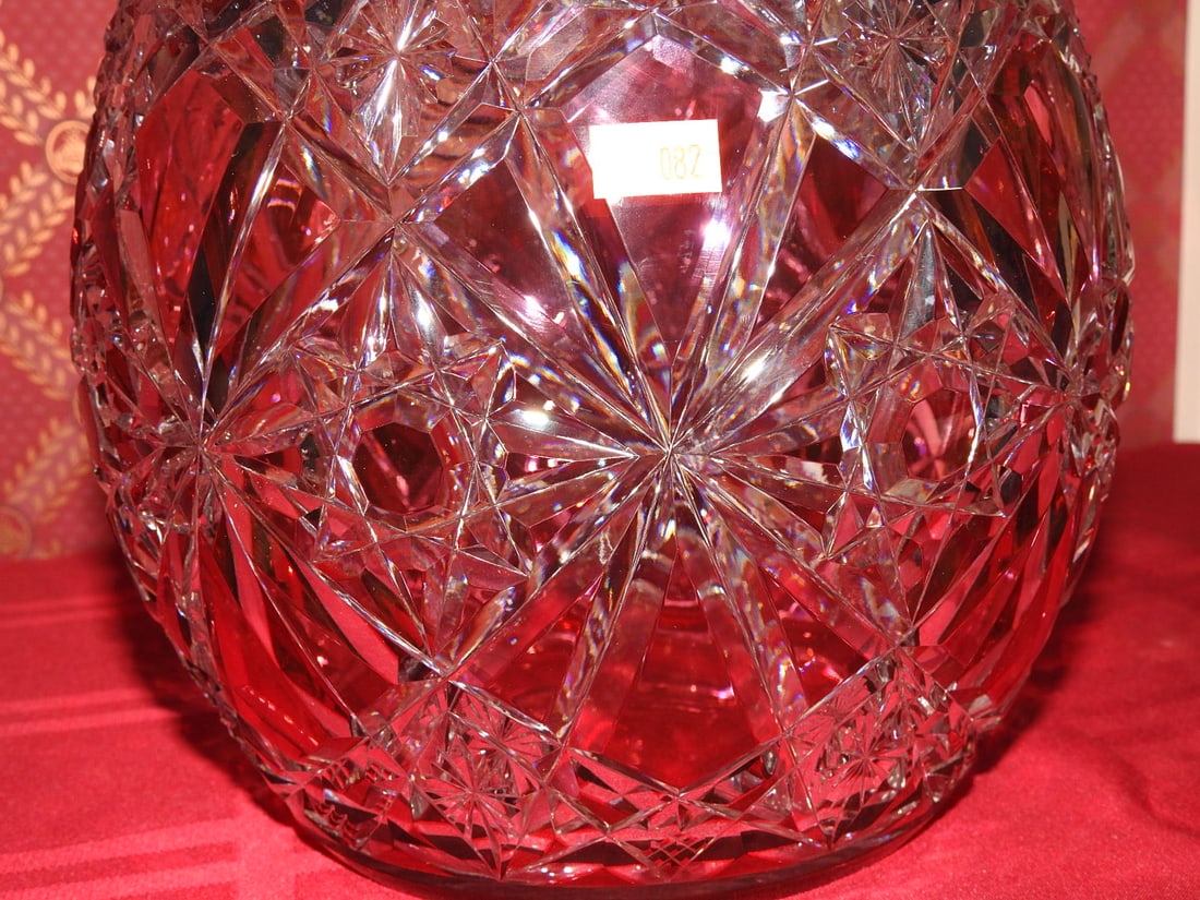 Ruby Flash Cut-to-Clear Covered Candy Jar - 2