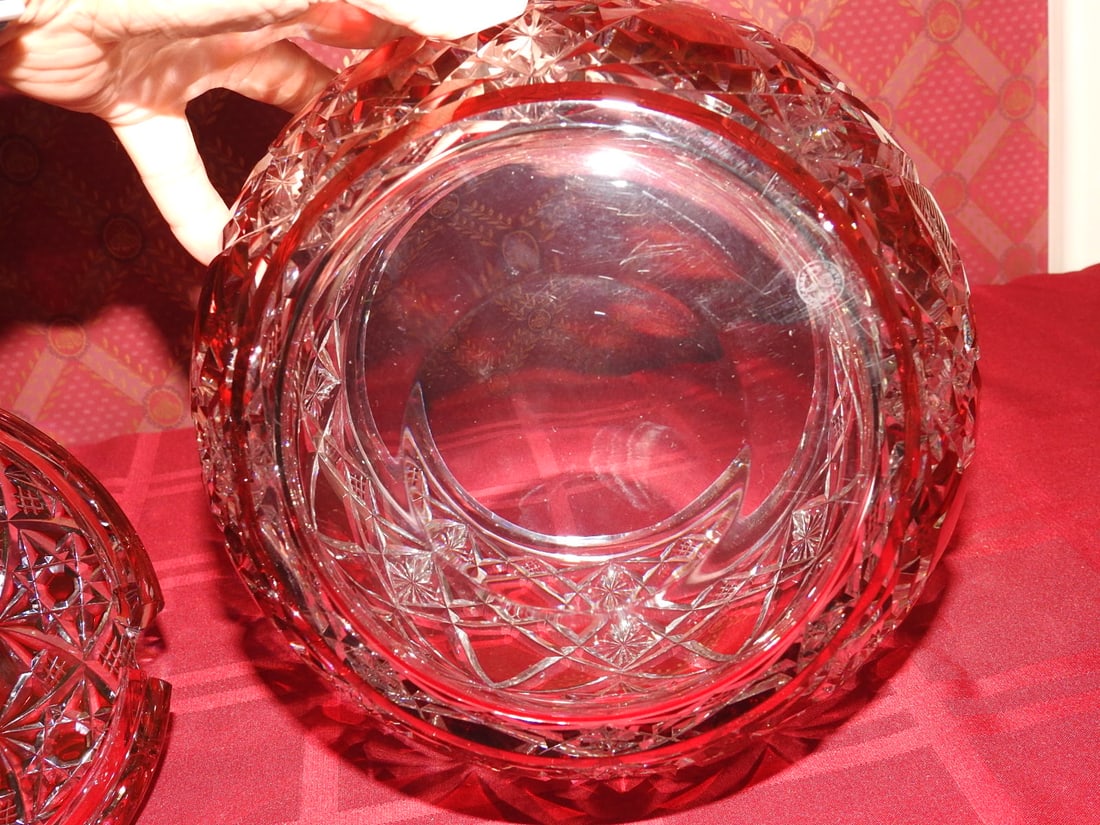 Ruby Flash Cut-to-Clear Covered Candy Jar - 6