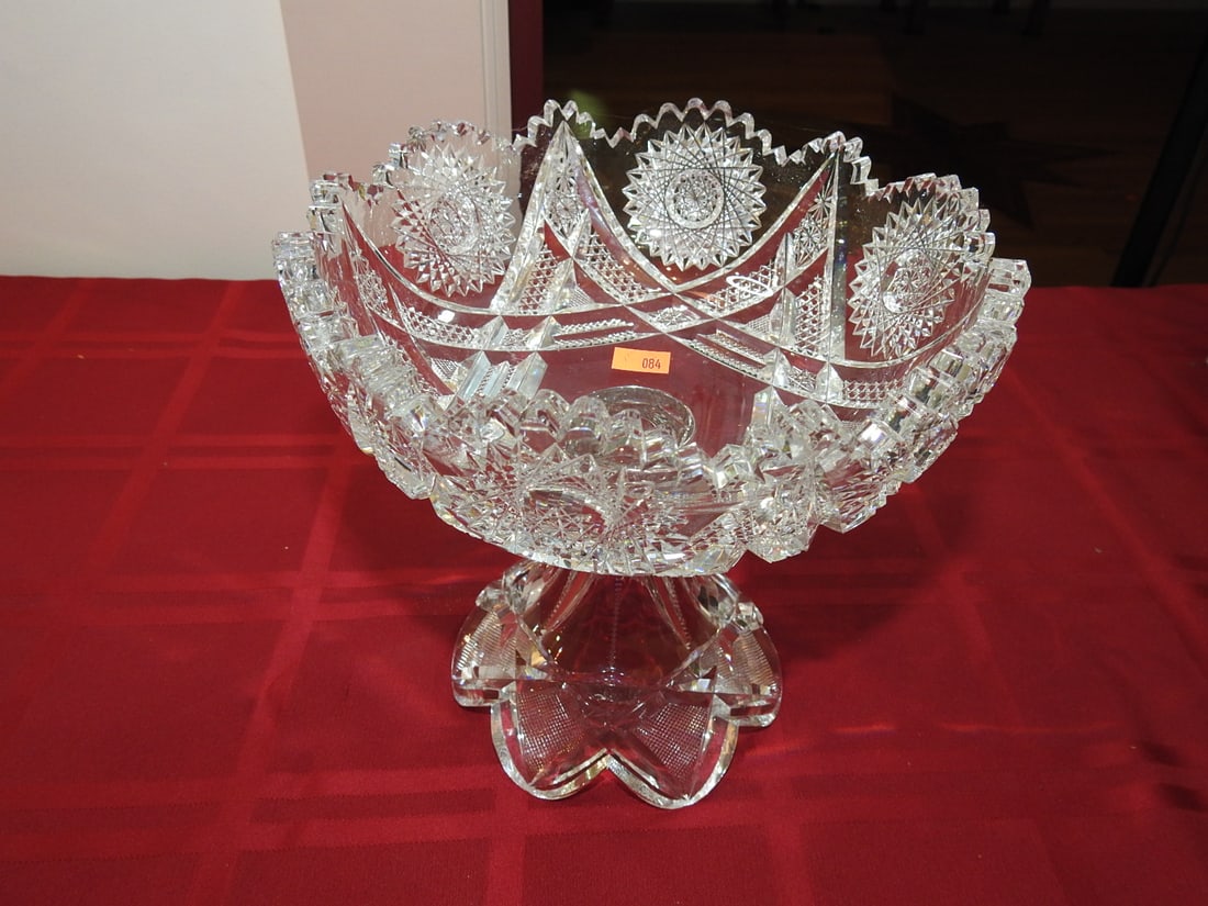 ABP Cut Glass Pedestal Compote (1 of 4)
