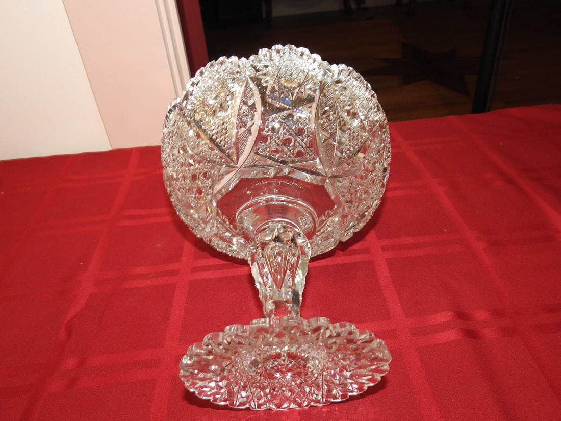 ABP Cut Glass Pedestal Compote, Russian-Style (1 of 4)