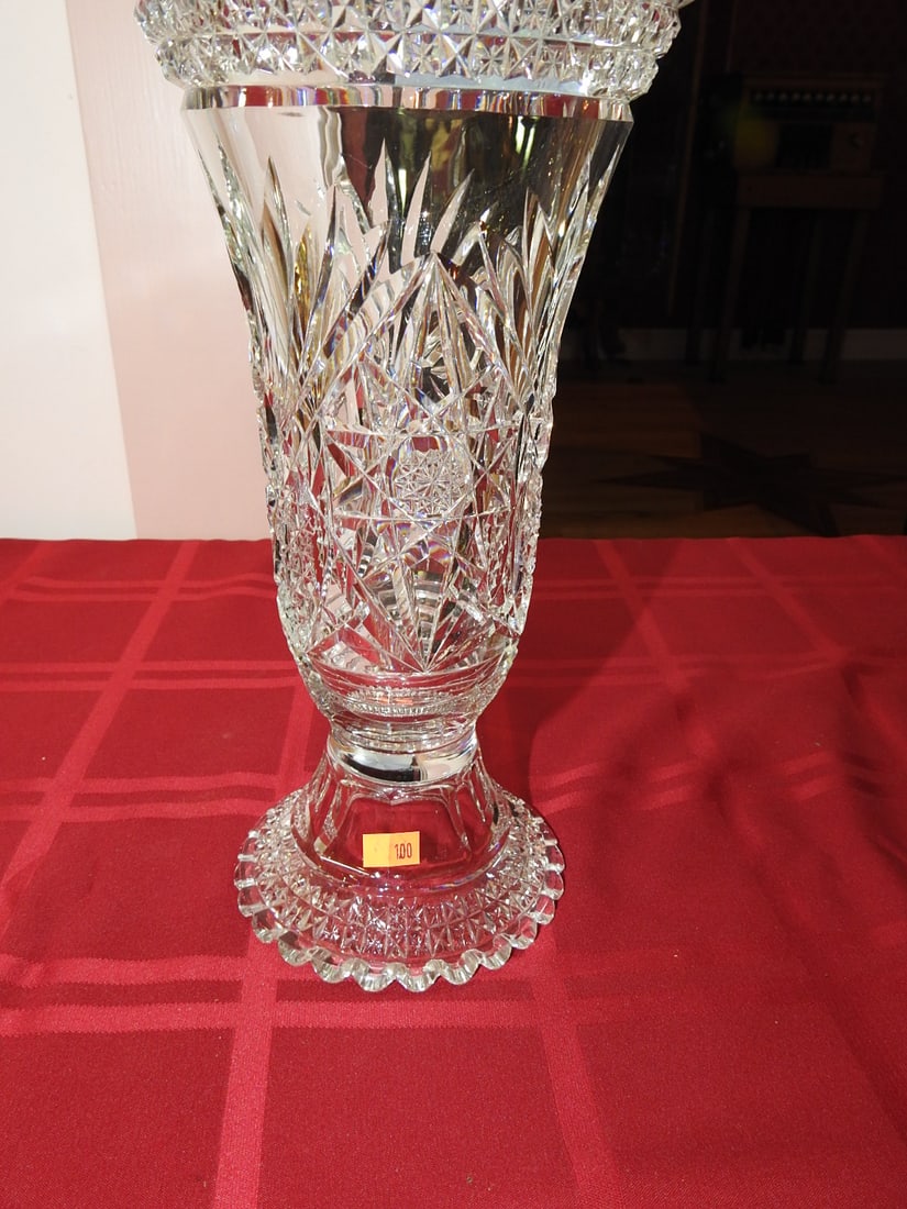 ABP Cut Glass Trumpet Vase (1 of 6)