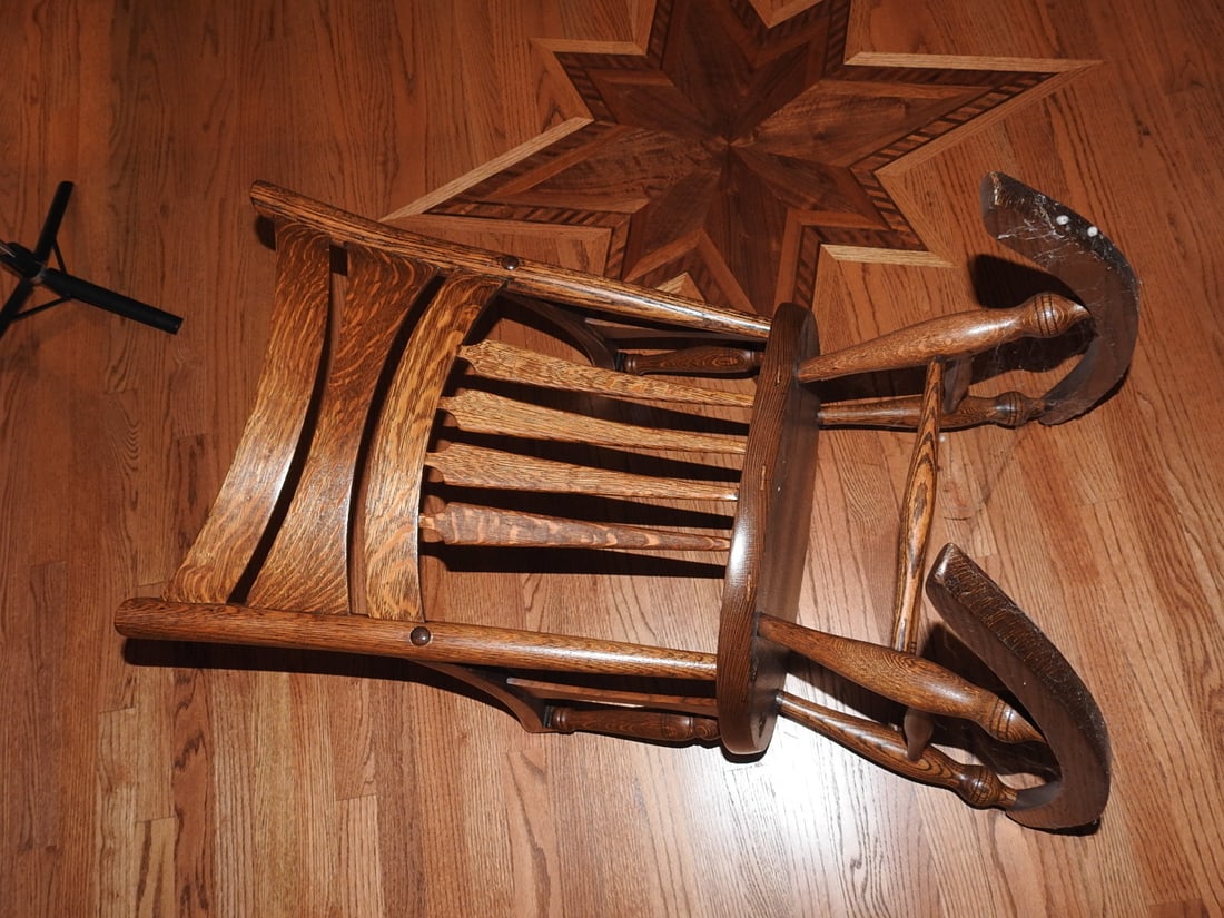Antique Wooden Rocking Chair - 6