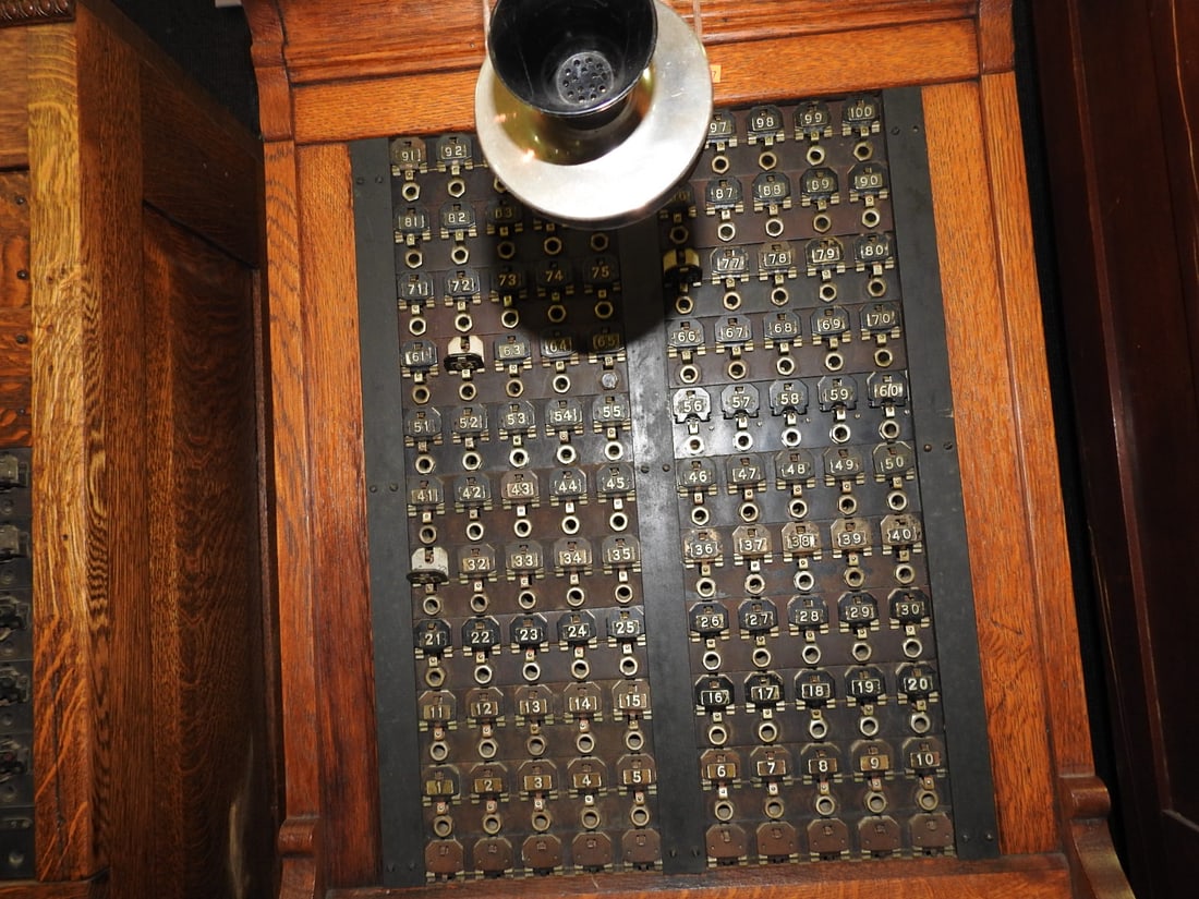 Kellogg 100-Line Oak Telephone Switchboard - 3