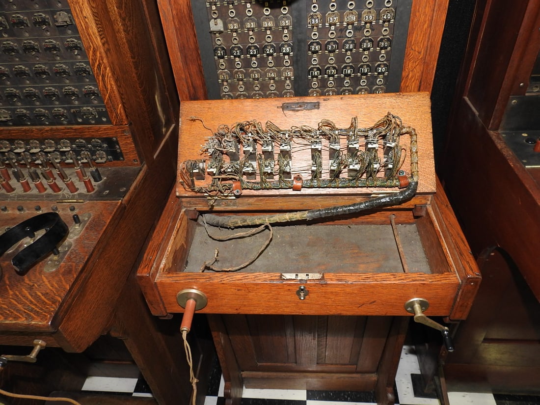 Kellogg 100-Line Oak Telephone Switchboard - 6