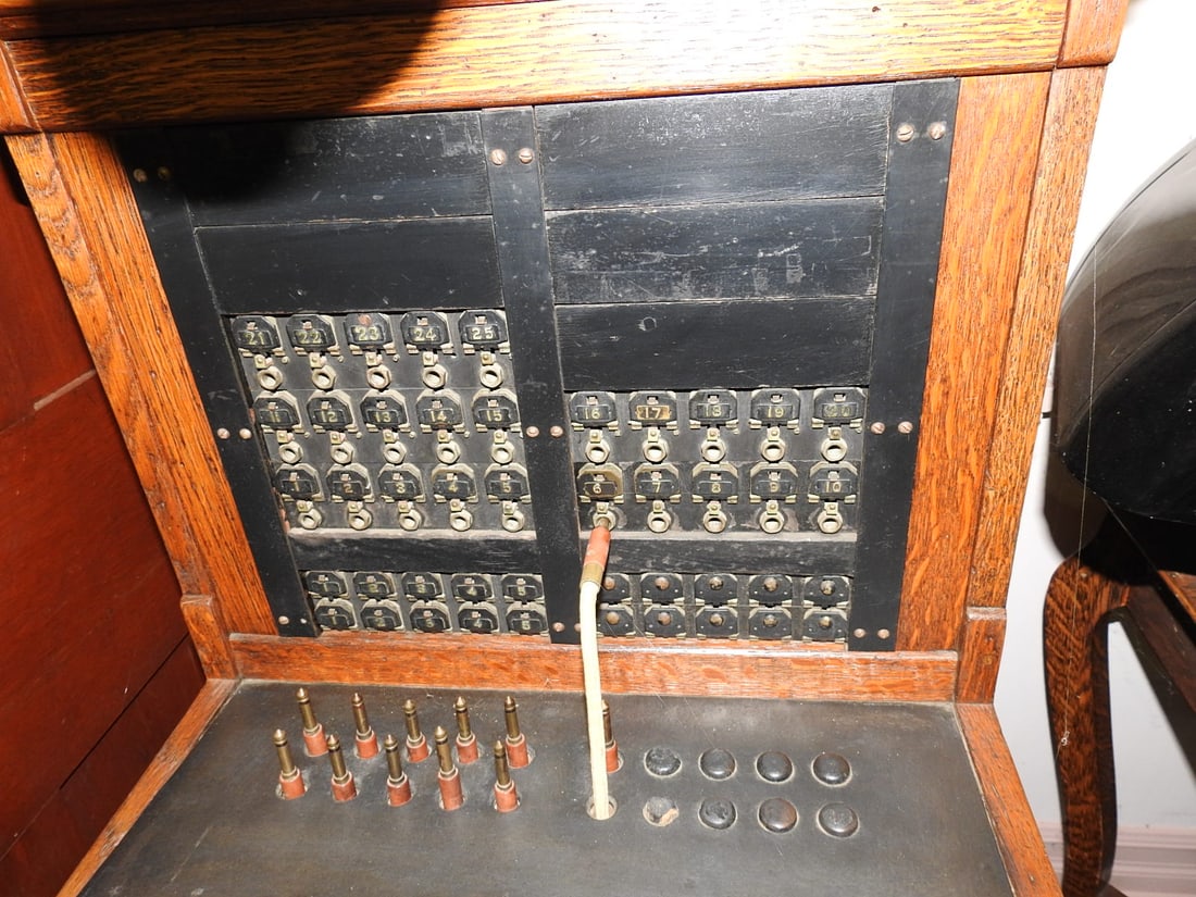 Antique Wooden Telephone Switchboard - 2