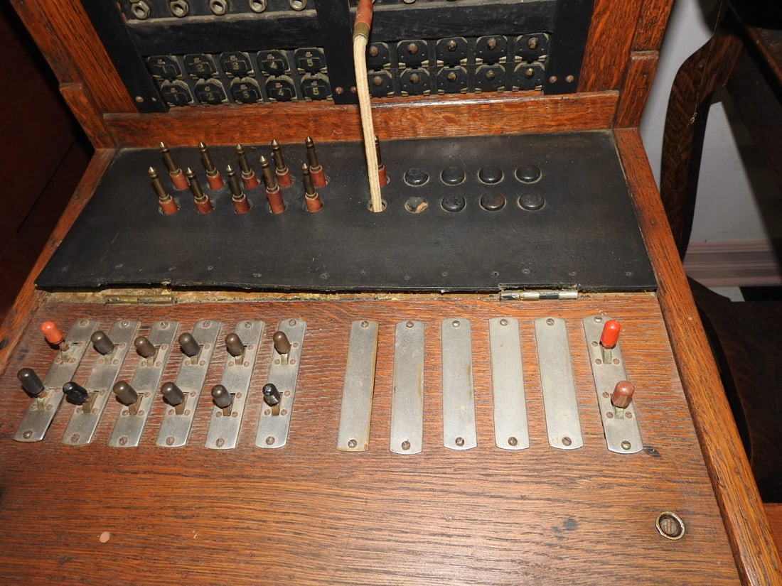 Antique Wooden Telephone Switchboard - 3