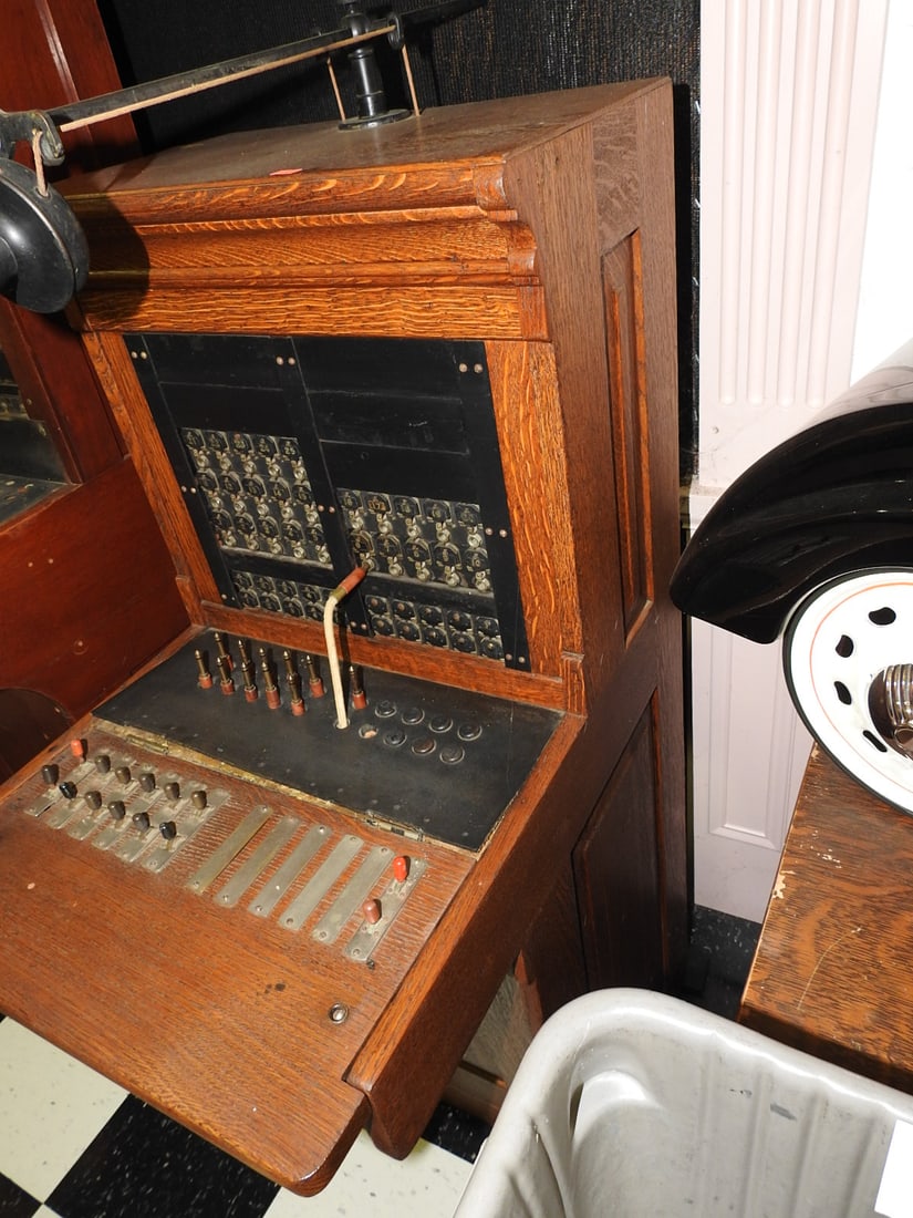 Antique Wooden Telephone Switchboard - 4
