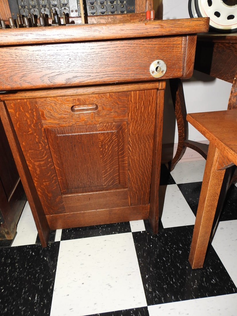 Antique Wooden Telephone Switchboard - 5