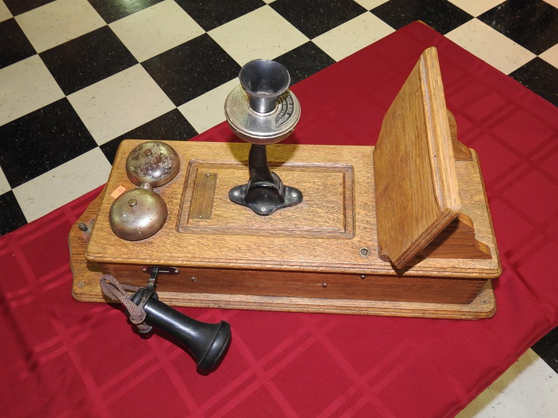 Marshall-Wells Co. Oak Desk Telephone (1 of 6)