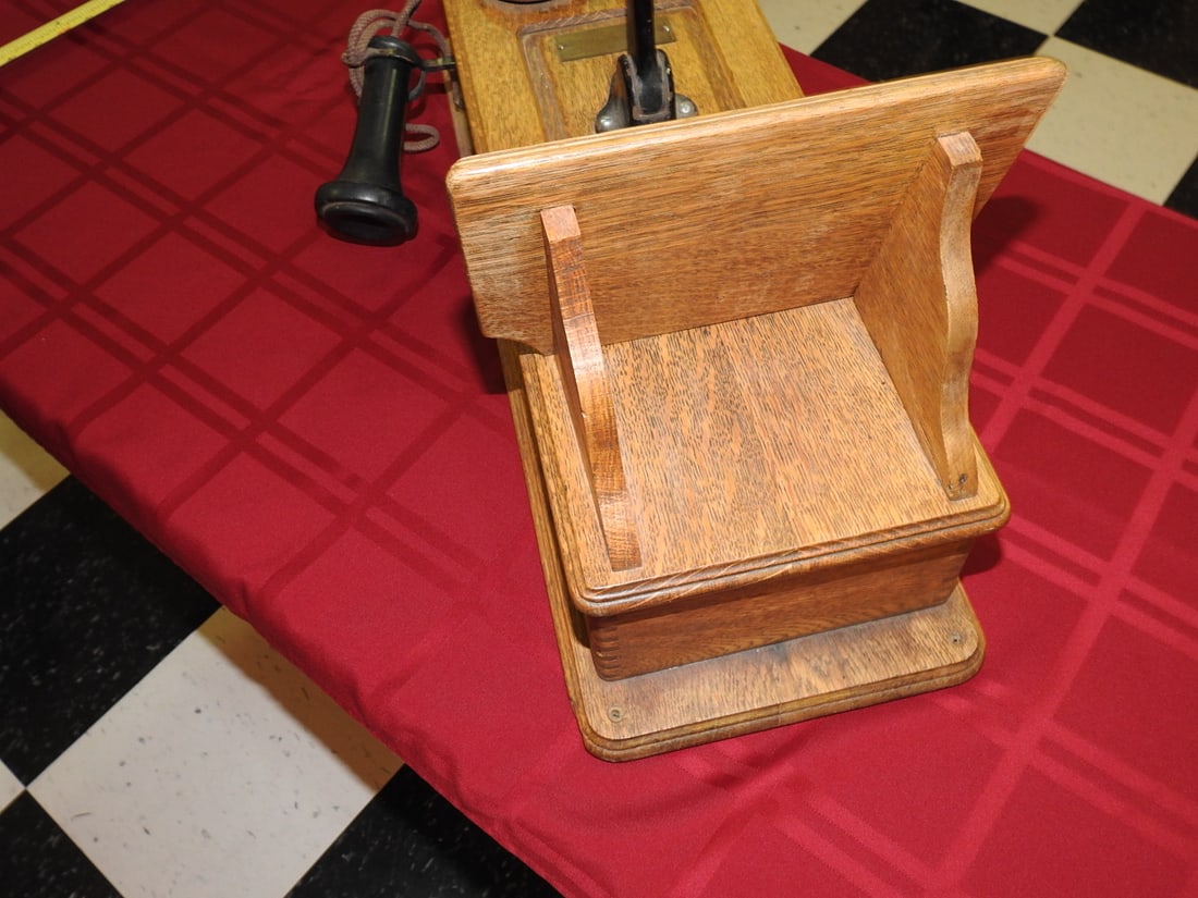 Marshall-Wells Co. Oak Desk Telephone - 2