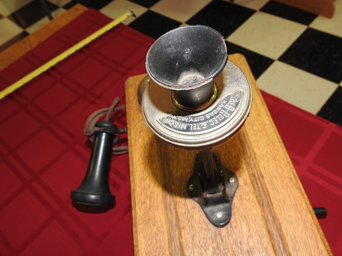 Marshall-Wells Co. Oak Desk Telephone - 3
