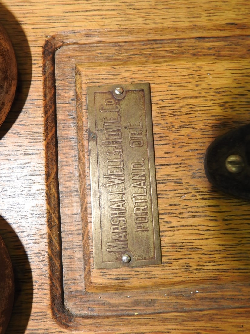 Marshall-Wells Co. Oak Desk Telephone - 4