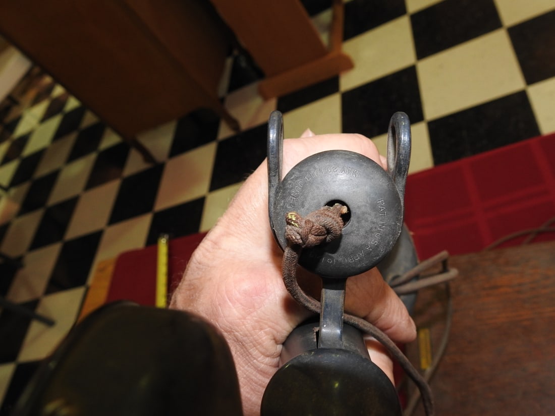Western Electric Oak Telephone with Bells - 10